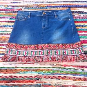 Est. 1946 Denim  Tapestry Hemline Mini Skirt #1741